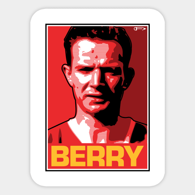 Berry - MUFC Sticker by David Foy Art